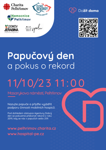 plakat papucovy den s qr kodem