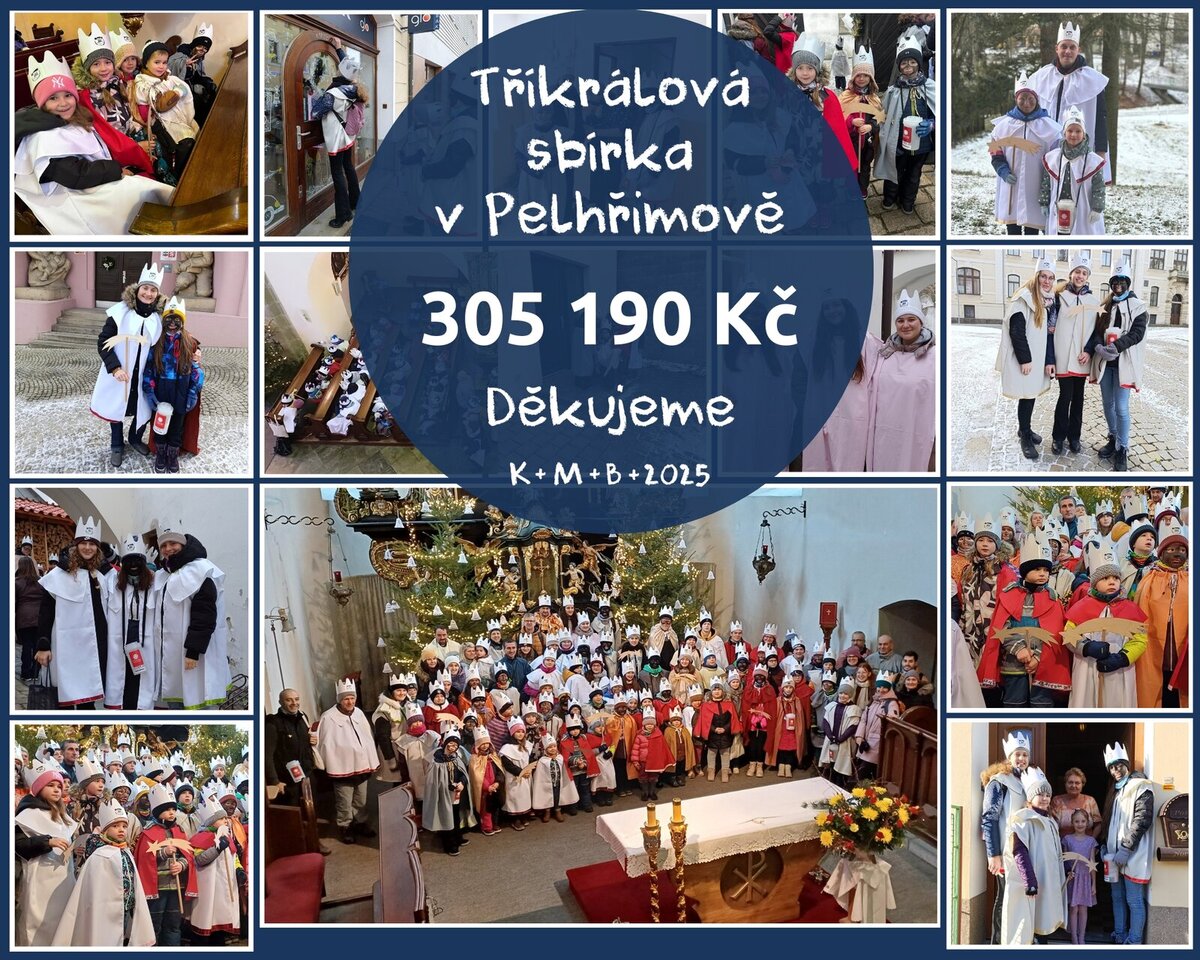 Pelhřimov_Tříkrálová sbírka 2025_výtěžek