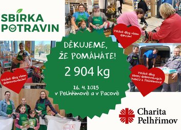 Jarní Sbírka potravin přinesla téměř tři tuny pomoci