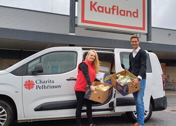 Pelhřimovský Kaufland pomáhá Charitní záchranné síti